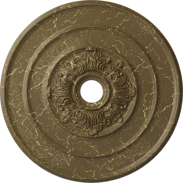 Ekena Millwork Traditional with Acanthus Leaves Medallion, 26"OD x 3 1/8"ID x 1 1/2"P, Mississippi Mud Crackle CM26TAMMC - main